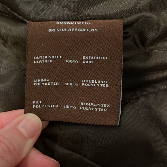 Stone Mountain brown leather bomber jacket - Picture 5 of 5